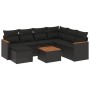 Set aus 8-teiligen Gartensofas und Kissen Kunstrattan schwarz von , Gartensets - Ref: Foro24-3258611, Preis: 502,39 €, Rabatt: %