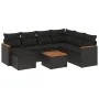 Set de sofás de jardín 8 piezas y cojines ratán sintético negro de , Conjuntos de jardín - Ref: Foro24-3258611, Precio: 488,2...