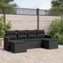 Set de sofás de jardín 6 piezas y cojines ratán sintético negro de , Conjuntos de jardín - Ref: Foro24-3258618, Precio: 389,5...