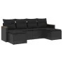 Set de sofás de jardín 6 piezas y cojines ratán sintético negro de , Conjuntos de jardín - Ref: Foro24-3258618, Precio: 389,5...