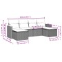 6-piece garden sofa set with black synthetic rattan cushions by , Garden sets - Ref: Foro24-3258618, Price: 401,25 €, Discoun...