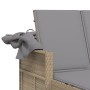Doppelte Sonnenliege mit Verdeck und beigefarbenen synthetischen Rattan-Kissen von , Liegen - Ref: Foro24-365811, Preis: 333,...