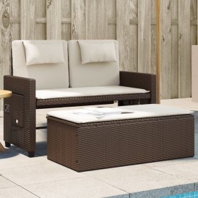 Sillón reclinable de jardín con cojines ratán sintético marrón de , Bancos de jardín - Ref: Foro24-365818, Precio: 298,85 €, ...