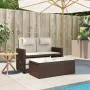 Sillón reclinable de jardín con cojines ratán sintético marrón de , Bancos de jardín - Ref: Foro24-365818, Precio: 332,56 €, ...