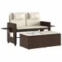 Sillón reclinable de jardín con cojines ratán sintético marrón de , Bancos de jardín - Ref: Foro24-365818, Precio: 332,56 €, ...