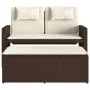 Sillón reclinable de jardín con cojines ratán sintético marrón de , Bancos de jardín - Ref: Foro24-365818, Precio: 332,56 €, ...