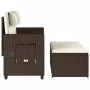 Sillón reclinable de jardín con cojines ratán sintético marrón de , Bancos de jardín - Ref: Foro24-365818, Precio: 332,56 €, ...