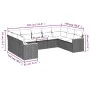 Garden furniture set 9 pieces and gray synthetic rattan cushions by , Garden sets - Ref: Foro24-3258679, Price: 550,05 €, Dis...
