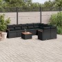 Set Gartensofas 10 Stück Kissen synthetisches Rattan schwarz von , Gartensets - Ref: Foro24-3258709, Preis: 661,54 €, Rabatt: %