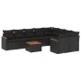 Set Gartensofas 10 Stück Kissen synthetisches Rattan schwarz von , Gartensets - Ref: Foro24-3258709, Preis: 638,35 €, Rabatt: %