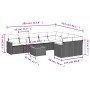 Set Gartensofas 10 Stück Kissen synthetisches Rattan schwarz von , Gartensets - Ref: Foro24-3258709, Preis: 661,54 €, Rabatt: %