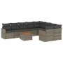 Set de sofás de jardín 10 pzas con cojines ratán sintético gris de , Conjuntos de jardín - Ref: Foro24-3258714, Precio: 589,1...