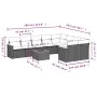 10-piece garden sofa set with gray synthetic rattan cushions by , Garden sets - Ref: Foro24-3258714, Price: 589,12 €, Discoun...