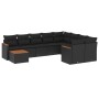 Set Gartensofas 10 Stück Kissen synthetisches Rattan schwarz von , Gartensets - Ref: Foro24-3258716, Preis: 661,54 €, Rabatt: %