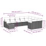 Set Gartensofas 10 Stück Kissen synthetisches Rattan schwarz von , Gartensets - Ref: Foro24-3258716, Preis: 661,54 €, Rabatt: %