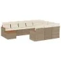 Set de sofás de jardín 11pzas con cojines ratán sintético beige von , Gartensets - Ref: Foro24-3258768, Preis: 710,27 €, Raba...
