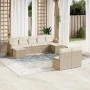 Set mit 9 Gartensofas mit beigen Kissen aus synthetischem Rattan von , Gartensets - Ref: Foro24-3258775, Preis: 581,39 €, Rab...