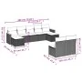 Garden furniture set 9 pieces and gray synthetic rattan cushions by , Garden sets - Ref: Foro24-3258777, Price: 504,93 €, Dis...