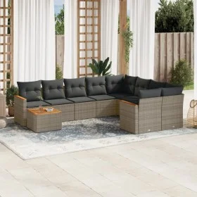 Set mit 10 Gartensofas mit Kissen synthetisches Rattangrau von , Gartensets - Ref: Foro24-3258721, Preis: 589,12 €, Rabatt: %