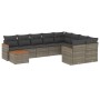 Garden sofa set 10 pieces with gray synthetic rattan cushions by , Garden sets - Ref: Foro24-3258721, Price: 596,75 €, Discou...