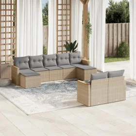 Set mit 9 Gartensofas mit beigen Kissen aus synthetischem Rattan von , Gartensets - Ref: Foro24-3258804, Preis: 572,50 €, Rab...