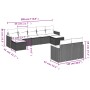 9-piece garden sofa set with beige synthetic rattan cushions by , Garden sets - Ref: Foro24-3258804, Price: 571,35 €, Discoun...