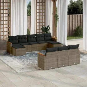 Garden sofa set 10 pieces with gray synthetic rattan cushions by , Garden sets - Ref: Foro24-3258819, Price: 591,65 €, Discou...
