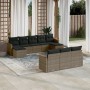 Set mit 10 Gartensofas mit Kissen synthetisches Rattangrau von , Gartensets - Ref: Foro24-3258819, Preis: 579,38 €, Rabatt: %