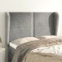Cabecero con orejas de terciopelo gris claro 147x23x118/128 cm en Cabeceros y pies de cama | Comprar online en Foro24