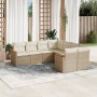Gartensofa-Set mit beigen Kissen 8 Stück PE-Rattan von , Gartensets - Ref: Foro24-3258957, Preis: 574,33 €, Rabatt: %