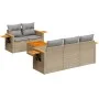 Garden sofa set with 6-piece synthetic rattan beige cushions by , Garden sets - Ref: Foro24-3259028, Price: 430,69 €, Discoun...