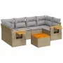 Set of 7-piece garden sofas and beige synthetic rattan cushions by , Garden sets - Ref: Foro24-3259042, Price: 469,01 €, Disc...