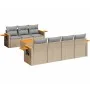 Garden sofa set with beige cushions 8 pcs PE rattan by , Garden sets - Ref: Foro24-3259049, Price: 535,01 €, Discount: %
