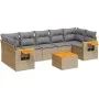Set Gartensofas mit beigen Kissen 8 Stück PE Rattan von , Gartensets - Ref: Foro24-3259056, Preis: 515,34 €, Rabatt: %