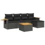 Set de sofás de jardín 6 piezas y cojines ratán sintético negro de , Conjuntos de jardín - Ref: Foro24-3259164, Precio: 399,8...