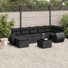 8-piece garden sofa set with black synthetic rattan cushions by , Modular outdoor sofas - Ref: Foro24-3221684, Price: 536,89 ...