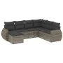 7-piece garden sofa set with gray PE rattan cushions by , Modular outdoor sofas - Ref: Foro24-3221699, Price: 442,48 €, Disco...
