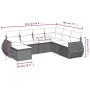 7-piece garden sofa set with gray PE rattan cushions by , Modular outdoor sofas - Ref: Foro24-3221699, Price: 442,48 €, Disco...