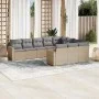 Gartensofa-Set mit beigen Kissen, 10-teilig, synthetisches Rattan von , Modulare Sofas für den Außenbereich - Ref: Foro24-325...