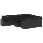 Garden sofa set 11 pieces and black synthetic rattan cushions by , Modular outdoor sofas - Ref: Foro24-3251832, Price: 689,36...