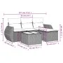 Garden sofa set with 5-piece synthetic rattan beige cushions by , Garden sets - Ref: Foro24-3253615, Price: 383,40 €, Discoun...