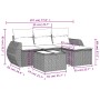 Set Gartensofas mit Kissen 5 Stück synthetisches Rattan beige von , Gartensets - Ref: Foro24-3253615, Preis: 375,84 €, Rabatt: %