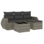 Garden sofa set with 5-piece synthetic rattan gray cushions by , Garden sets - Ref: Foro24-3253617, Price: 320,23 €, Discount: %