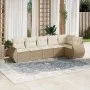 Garden sofa set with 6-piece synthetic rattan beige cushions by , Garden sets - Ref: Foro24-3253725, Price: 473,79 €, Discoun...
