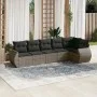 6-teiliges Gartenmöbel-Set und graue synthetische Rattankissen von , Gartensets - Ref: Foro24-3253727, Preis: 402,33 €, Rabat...