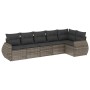 6-teiliges Gartenmöbel-Set und graue synthetische Rattankissen von , Gartensets - Ref: Foro24-3253727, Preis: 402,55 €, Rabat...