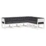 Gartensofa Set 6-tlg. mit Kissen massives Zirbenholz weiß von , Gartensets - Ref: Foro24-3217026, Preis: 701,41 €, Rabatt: %