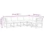 Gartensofa Set 6-tlg. mit Kissen massives Zirbenholz weiß von , Gartensets - Ref: Foro24-3217026, Preis: 701,41 €, Rabatt: %