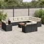 Garden sofa set with 13-piece black synthetic rattan cushions by , Garden sets - Ref: Foro24-3258920, Price: 823,39 €, Discou...