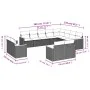 Set mit 12 Gartensofas mit Kissen synthetisches Rattangrau von , Gartensets - Ref: Foro24-3258917, Preis: 808,11 €, Rabatt: %